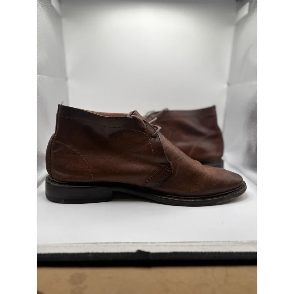 Frye Mens Brown Leather Paul Chukka Boots‎ Laced Size 11D Ankle